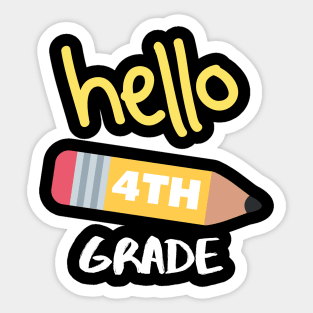 Hello Fourth Grade Sticker